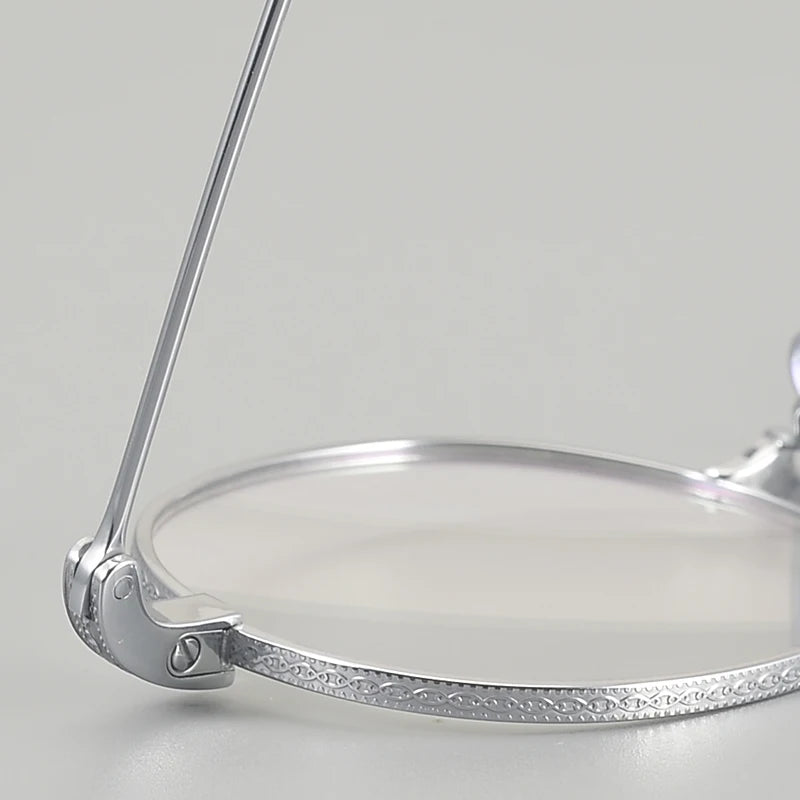 Muzz 649 men's small round titanium prescription eyeglasses — view 7