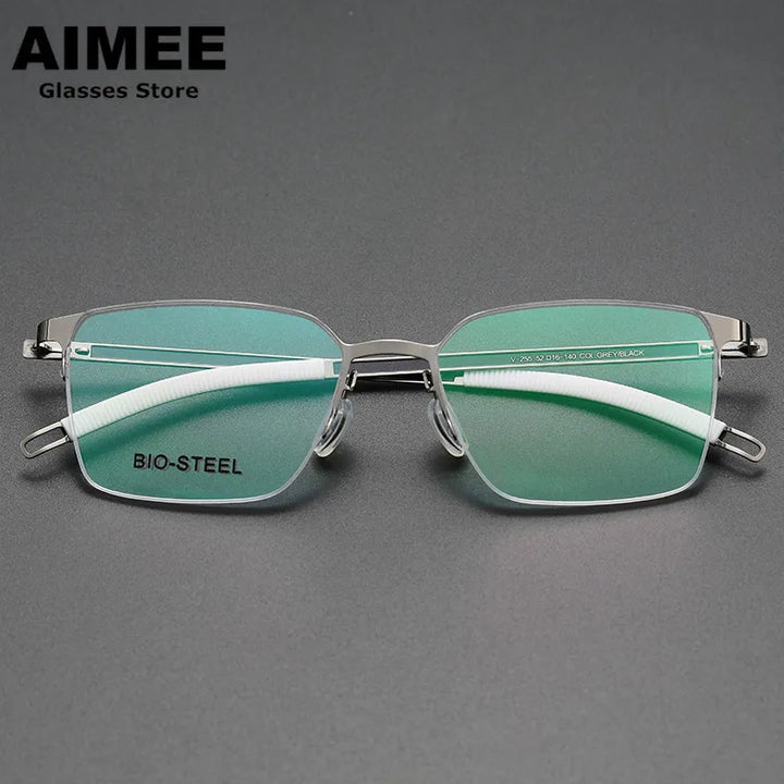 Aimee Unisex Semi Rim Square Screwless Titanium Eyeglasses 25519 Semi Rim Aimee   