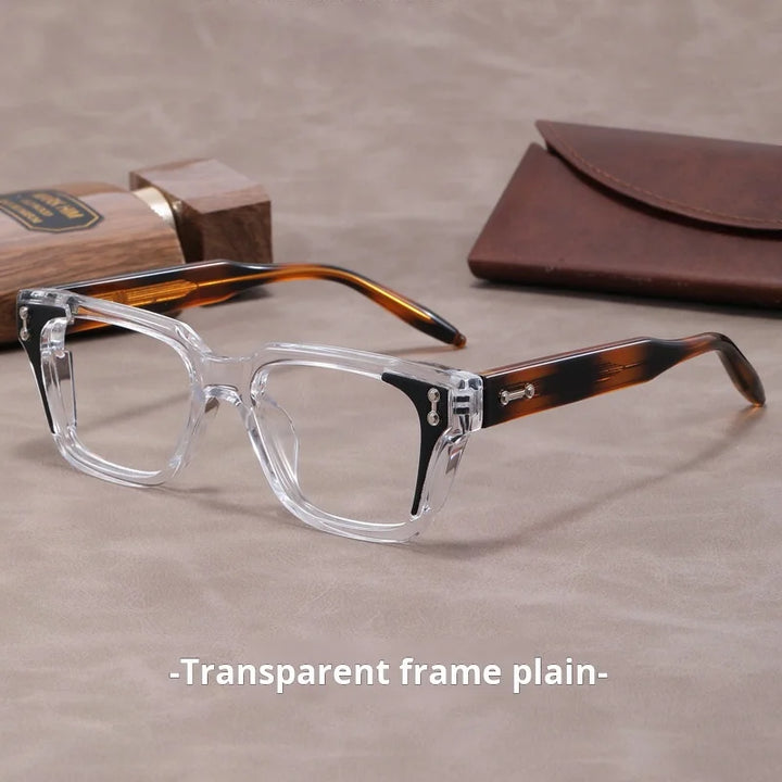 Xbora Unisex Full Rim Square Brow Line Tr 90 Alloy Eyeglasses 629864