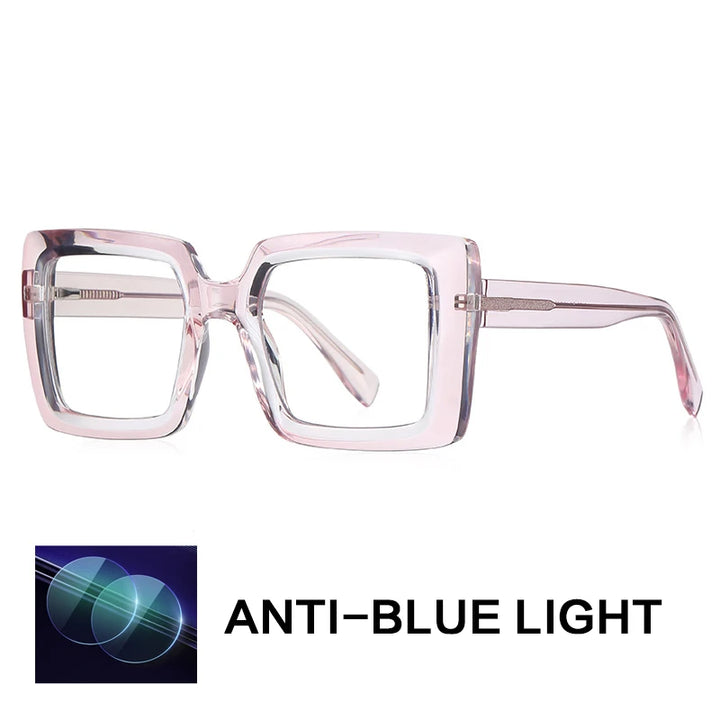 Gatenac Women's Full Rim Square Tr 90 Titanium Reading Glasses Gxy2170