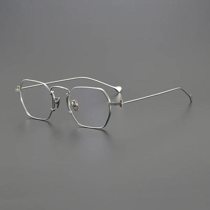 Nobler Unisex Full Rim Flat Top Oval Titanium Eyeglasses 1969 Full Rim Nobler C2  