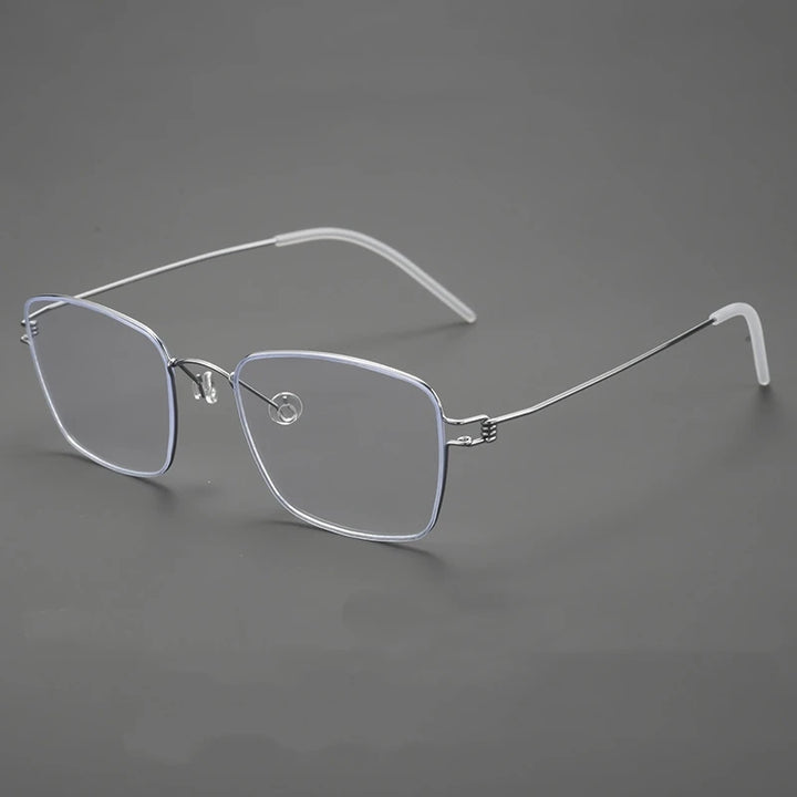 Yimaruili Women's Full Rim Square Screwless Titanium Eyeglasses 360175