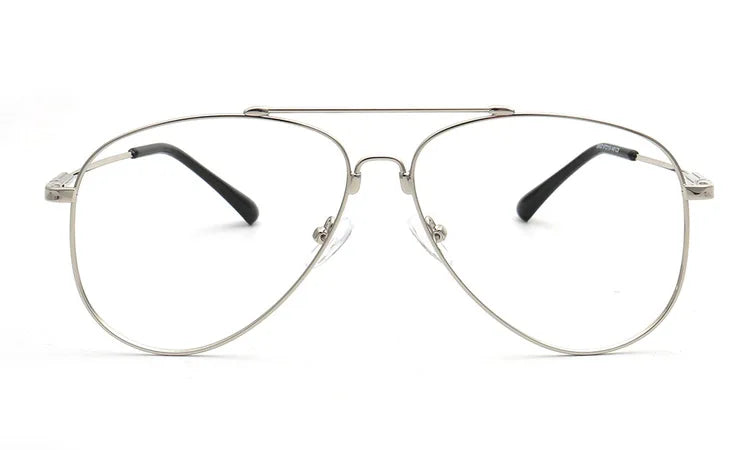 Muzz Men's Full Rim Oval Double Bridge Alloy Eyeglasses 69224