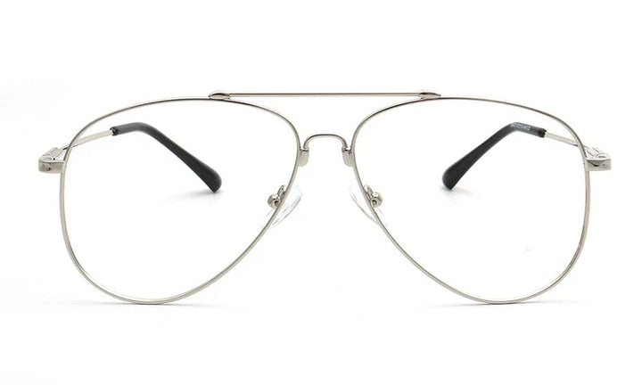 Muzz Men's Full Rim Oval Double Bridge Alloy Eyeglasses 69224