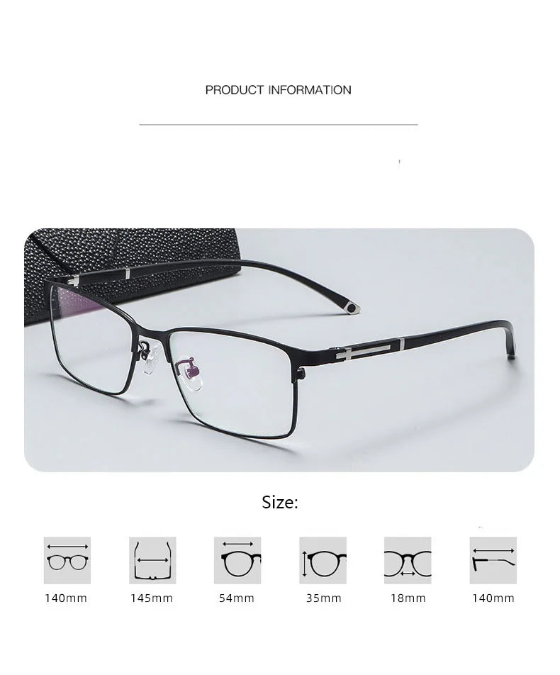 Hdcrafter Unisex Semi Or Full Rim Square Titanium Eyeglasses 456235 Semi Rim Hdcrafter Eyeglasses