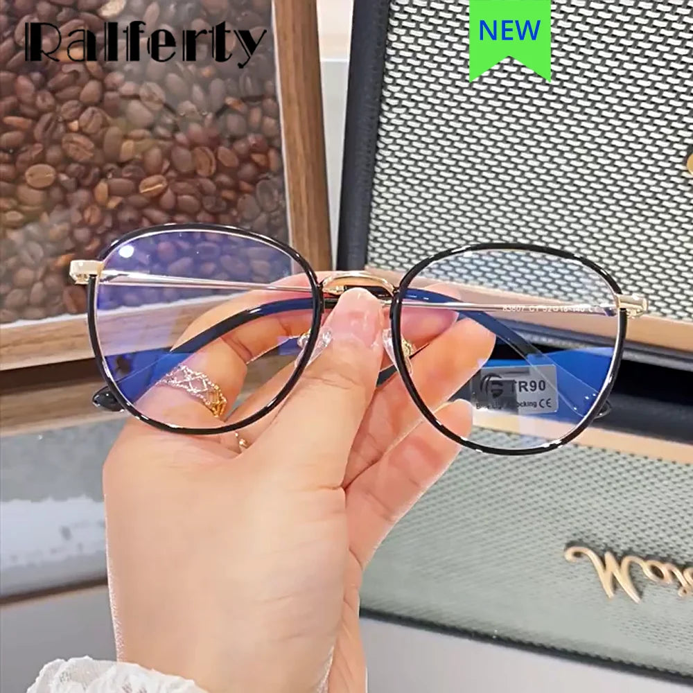 Ralferty Women's Full Rim Oval Tr 90 Acetate Eyeglasses R83607 Full Rim Ralferty   