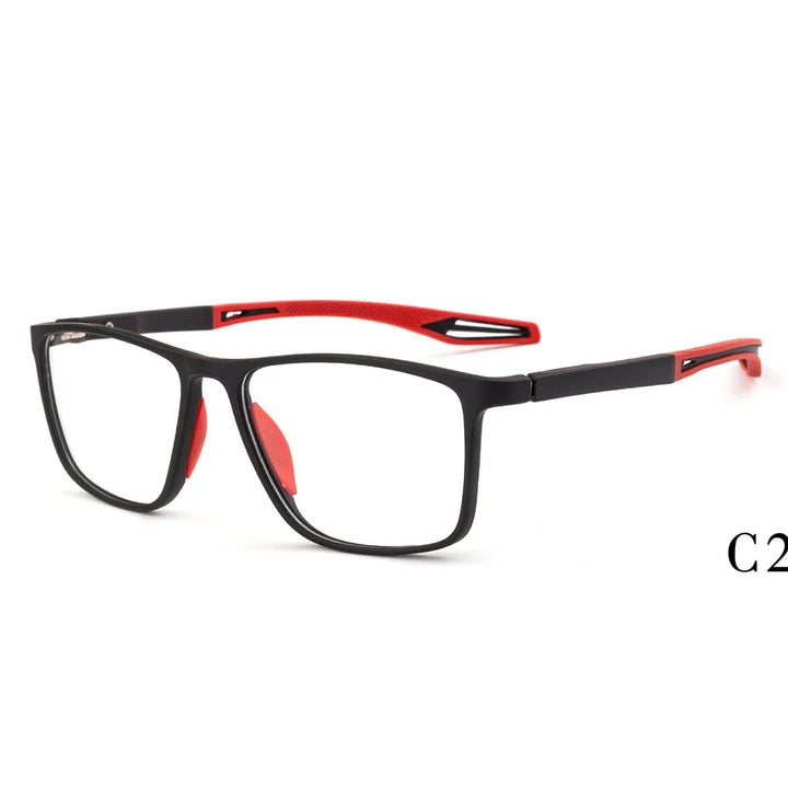 Muzz Women's Full Rim Square Tr 90 Titanium Sport Eyeglasses 917137