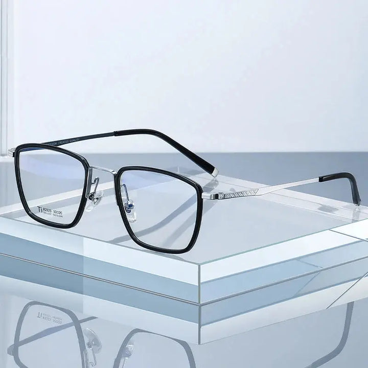 Hotochki Womens Full Rim Square Titanium Frames 232300 — view 1 | Hotochki at FuzWeb
