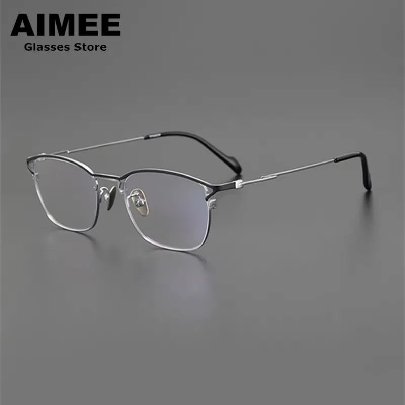 Aimee Unisex Full Rim Square Titanium Eyeglasses 250045 Full Rim Aimee   