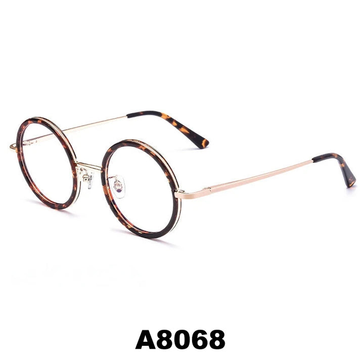 Yimaruili Unisex Full Rim Round Pure Titanium Eyeglasses A8068/A8069 — view 12 | Yimaruili at FuzWeb
