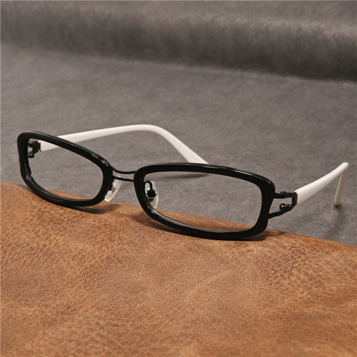 Cubojue Unisex Full Rim Rectangle Tr 90 Titanium Myopic Reading Glasses Sd2110m Reading Glasses Cubojue   