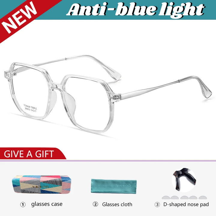 Vicky Men's Full Rim Square Tr 90 Titanium Reading Glasses 638003