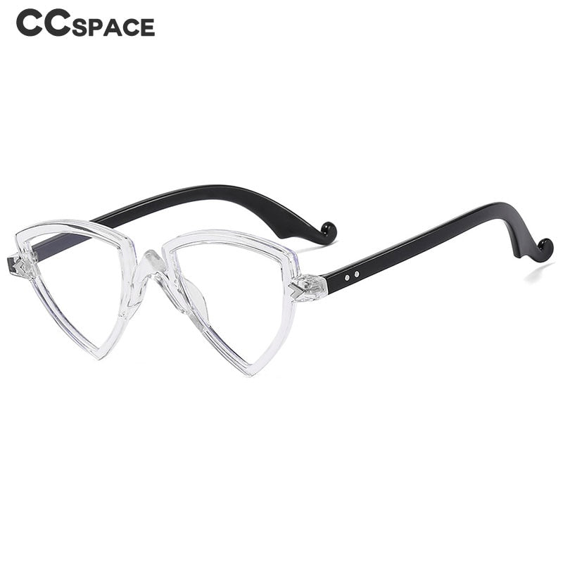 CCspace Women's Full Rim Irregular Triangle Tr 90 Eyeglasses 56405 Full Rim CCspace   