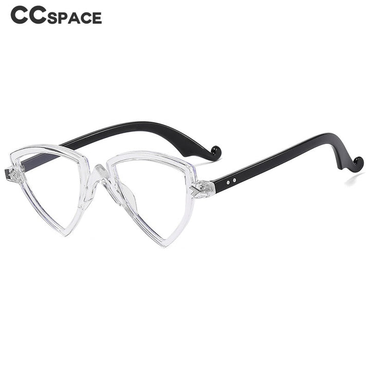 CCSpace Women's Full Rim Irregular Triangle Tr 90 Eyeglasses 56405 Full Rim CCspace   