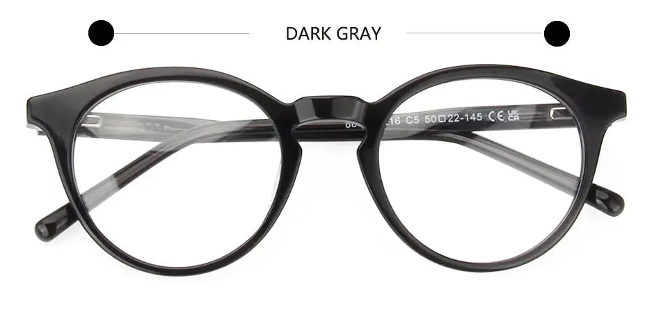 Esnbie 602216 Unisex Full Rim Acetate Round Frames FuzWeb