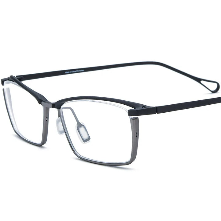 Nobler Women's Full Rim Square Brow Line Titanium Eyeglasses 185919