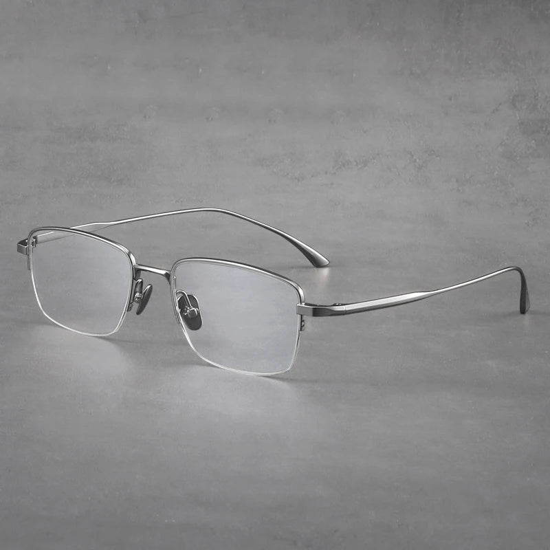 Blackmask Unisex Semi Rim Square Titanium Eyeglasses Fuz 5