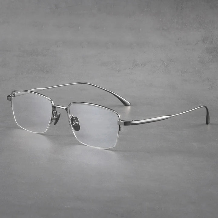 Blackmask Unisex Semi Rim Square Titanium Eyeglasses Fuz 5