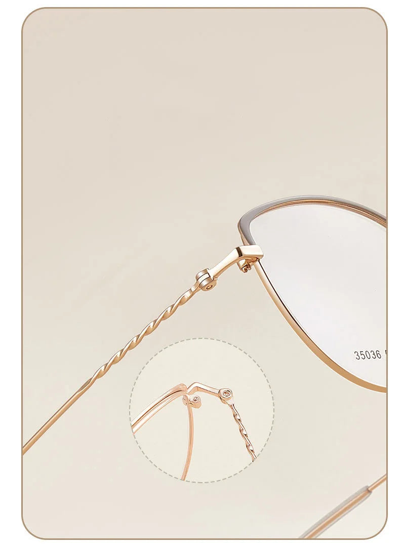 Gmei Optical 35036 women's cat eye alloy prescription eyeglasses — view 9