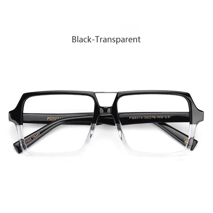 Hdcrafter Semi Rim Double Bridge Square Acetate Wood Frames 901600 Hdcrafter Eyeglasses