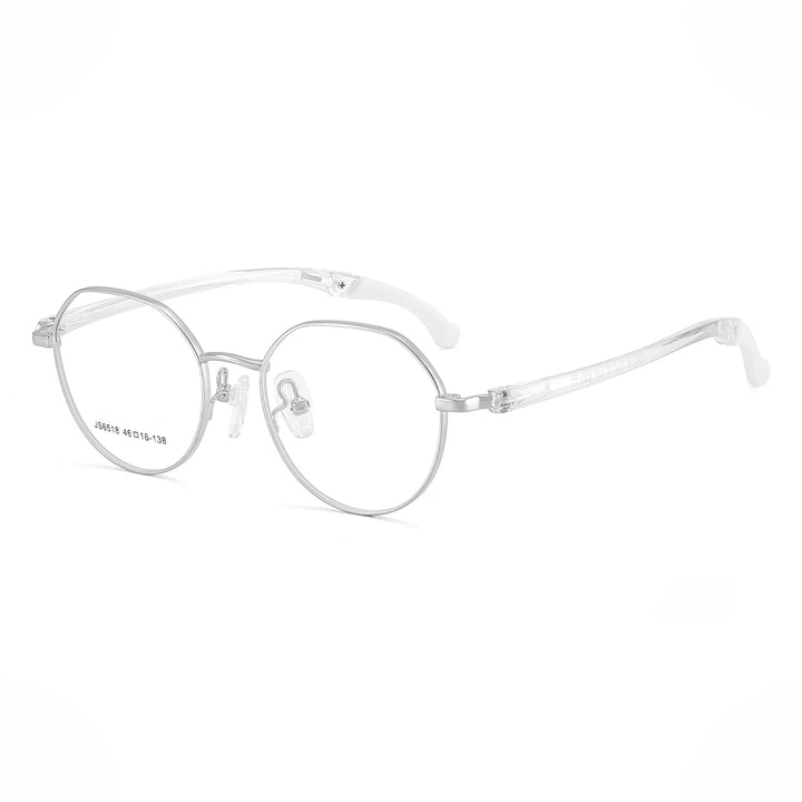Xbora Unisex Youth's Full Rim Flat Top Oval Tr 90 Alloy Eyeglasses 6518
