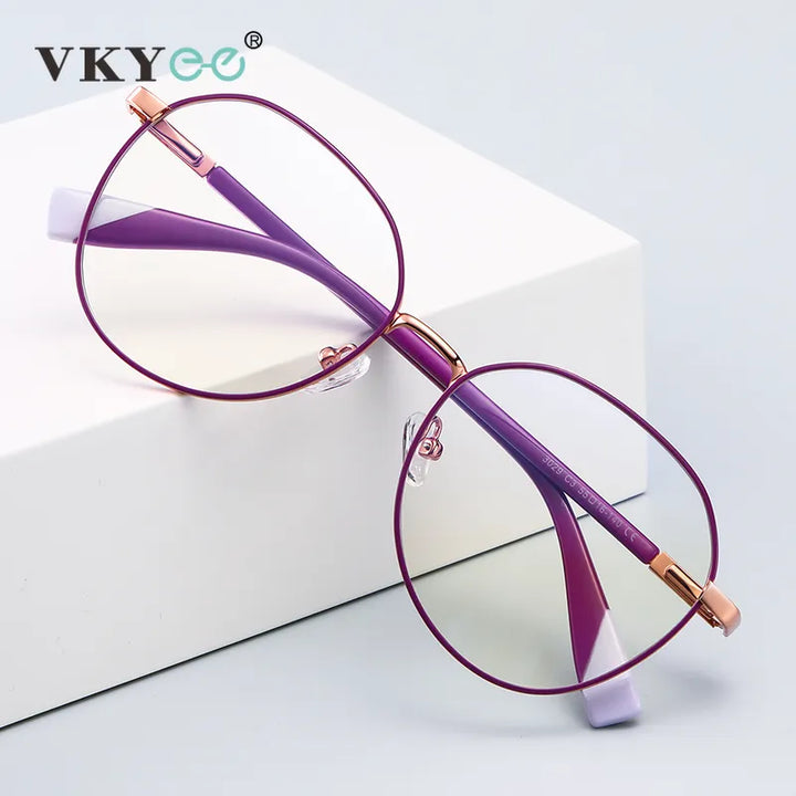 Vicky Women's Full Rim Round Alloy Reading Glasses 3029 Reading Glasses Vicky   