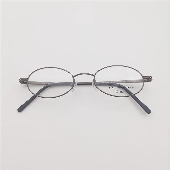 Cubojue Women's Full Rim Oval Titanium Reading Glasses 18130