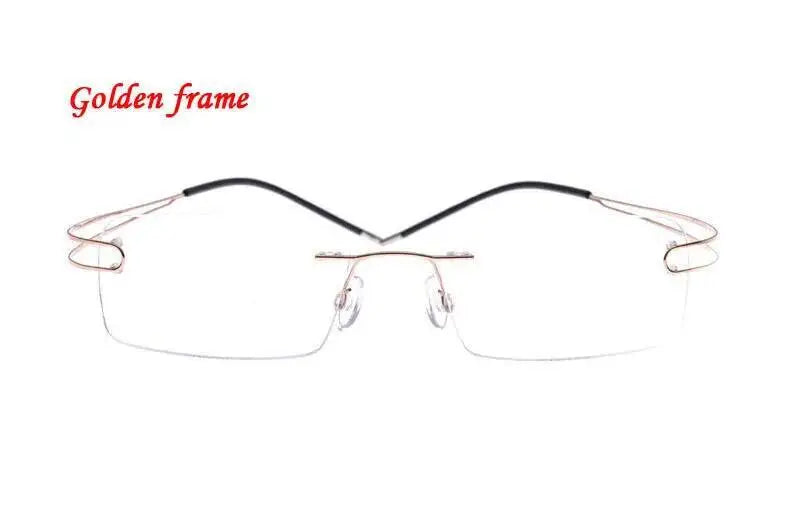 Brightzone Unisex Rimless Square Titanium Eyeglasses 674022