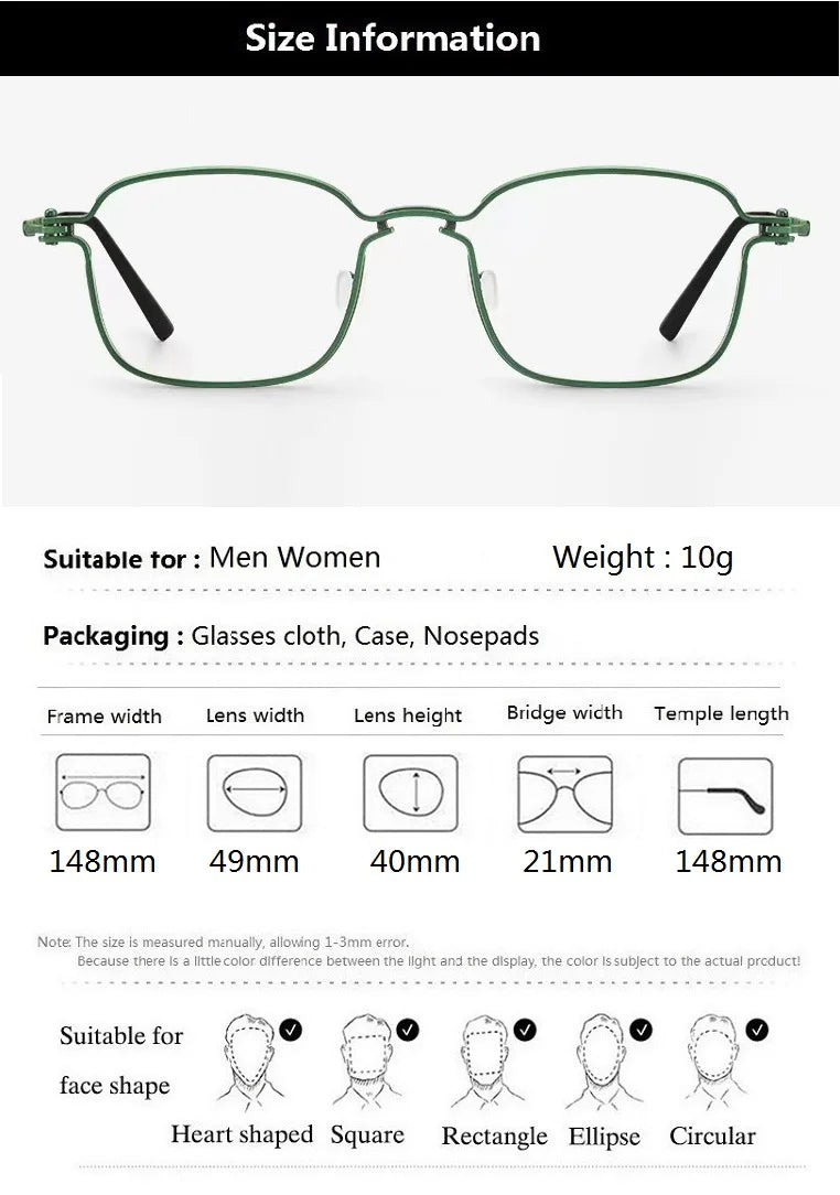 Aimee Unisex Full Rim Square Titanium Acetate Eyeglasses 195898 Full Rim Aimee   