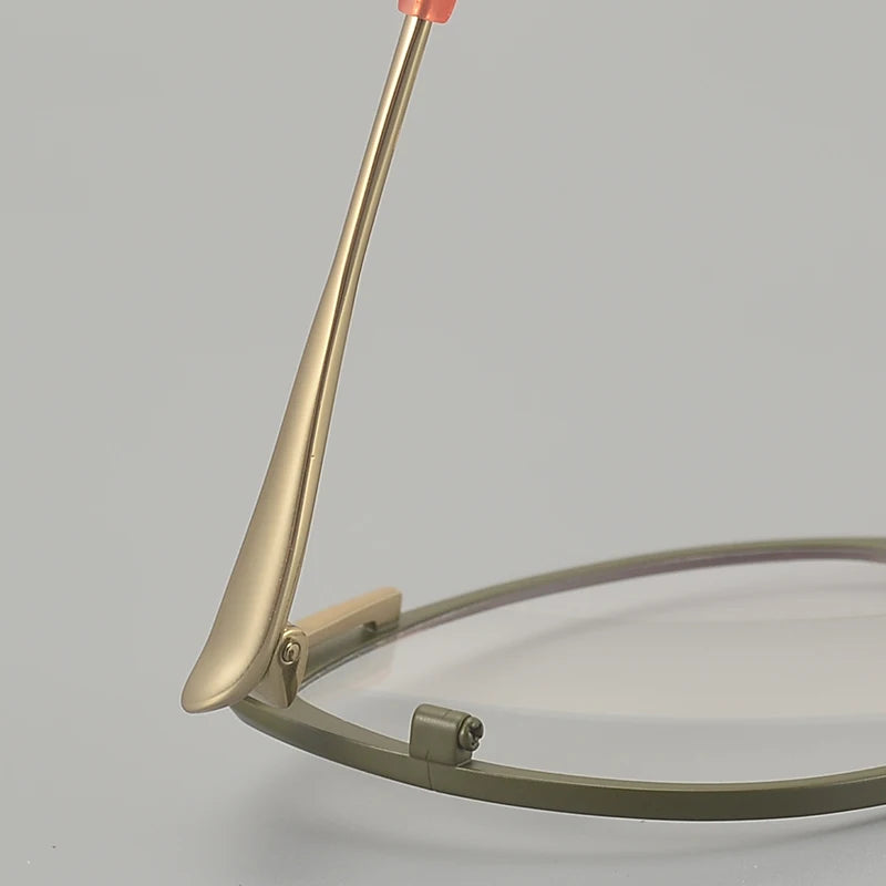 Muzz 030 women's cat eye IP titanium prescription eyeglasses — view 9