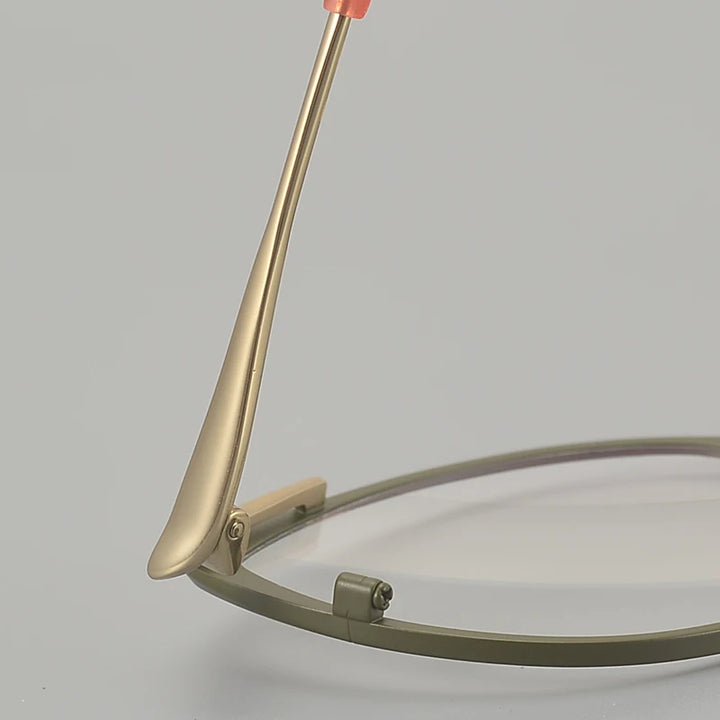 Muzz 030 women's cat eye IP titanium prescription eyeglasses — view 9