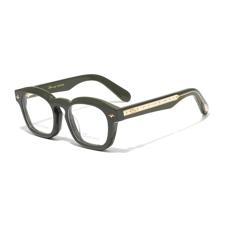 Nobler Unisex Full Rim Square Thick Acetate Eyeglasses 51091