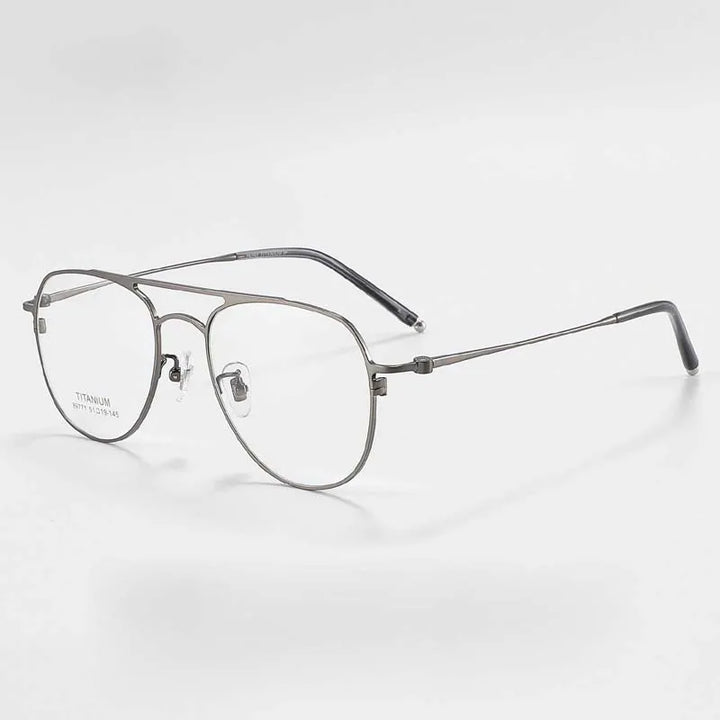 Aror Unisex Full Rim Square Double Bridge Titanium Eyeglasses 89771