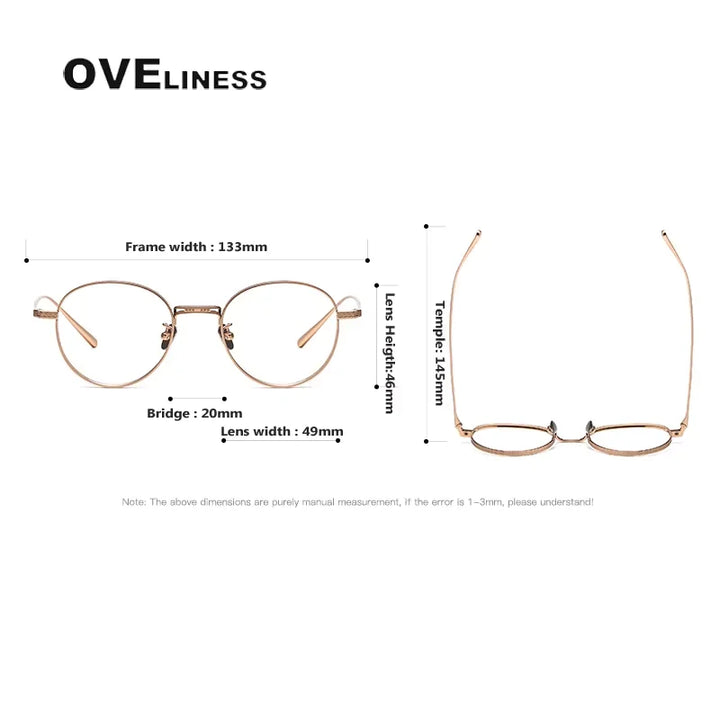 Oveliness Women's Full Rim Oval Round Titanium Eyeglasses 43027 Full Rim Oveliness