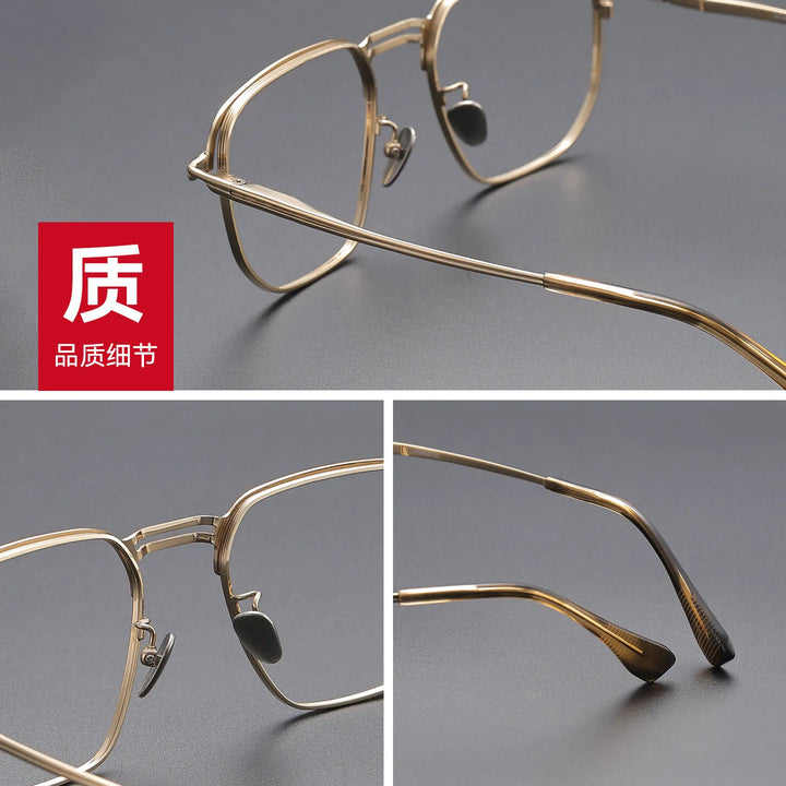 Bclear Unisex Full Rim Square Titanium Eyeglasses SM-DTX-153