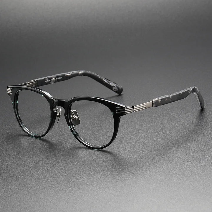 Aimee Unisex Full Rim Round Acetate Eyeglasses 12011 Full Rim Aimee   