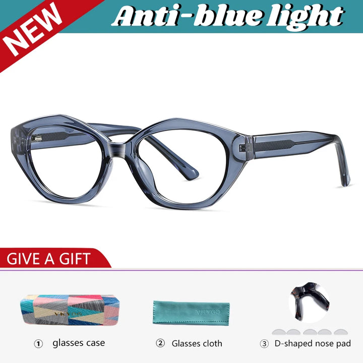Vicky Unisex Full Rim Oval Tr 90 Titanium Reading Glasses 97029