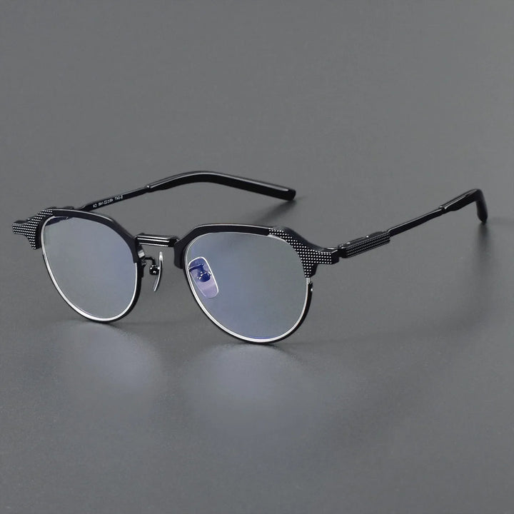 Aror Unisex Full Rim Flat Top Oval Titannium Eyeglasses  99903