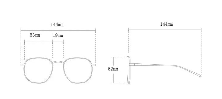 CCspace Women's Full Rim Square Tr 90 Titanium Eyeglasses 302181 Full Rim CCspace   