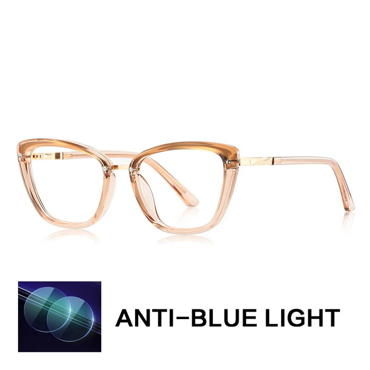 Gatenac Women's Full Rim Square Tr 90 Titanium Reading Glasses Gxy2220
