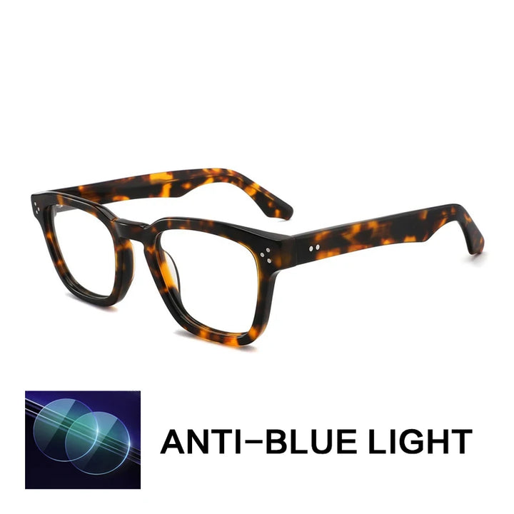 Gatenac Unisex Full Rim Square Acetate Reading Glasses G1159