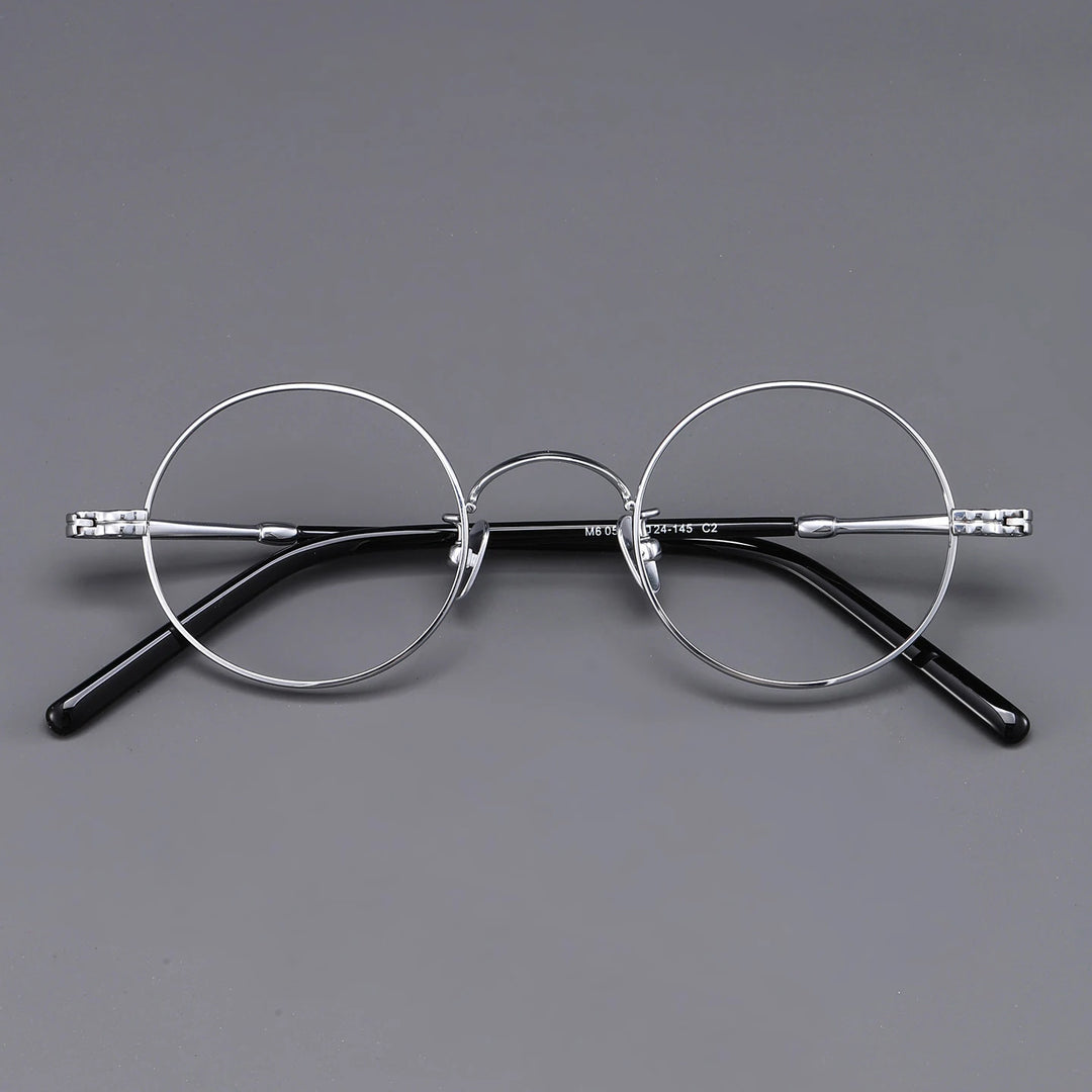 Blackmask Unisex Full Rim Round Titanium Eyeglasses BM-M605