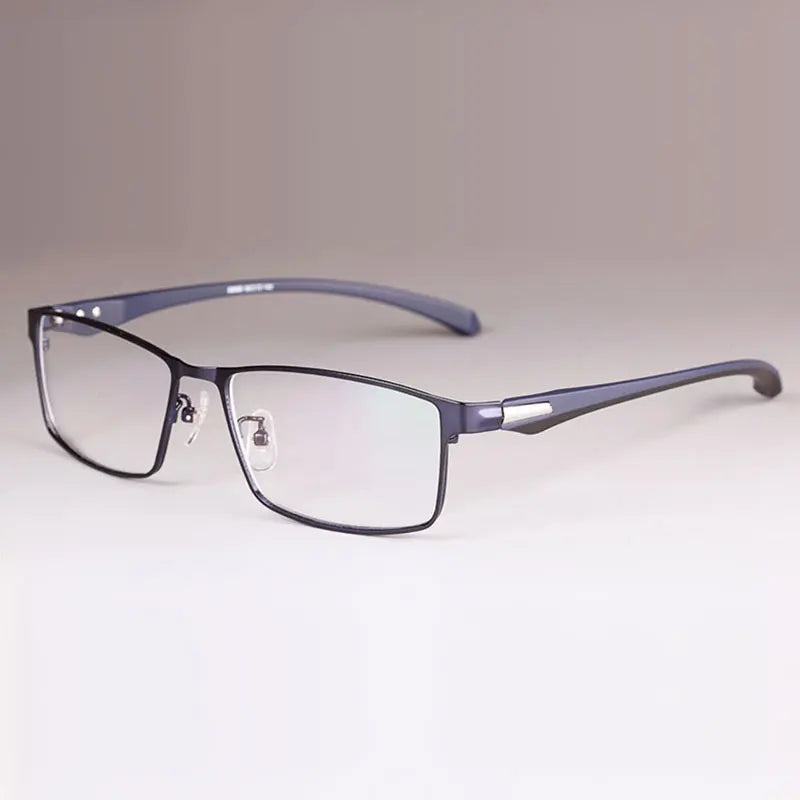 Hotony Men's Full Or Semi Rim Square Alloy Tr 90 Eyeglasses 17138 Full Rim Hotony BlueFullRim  