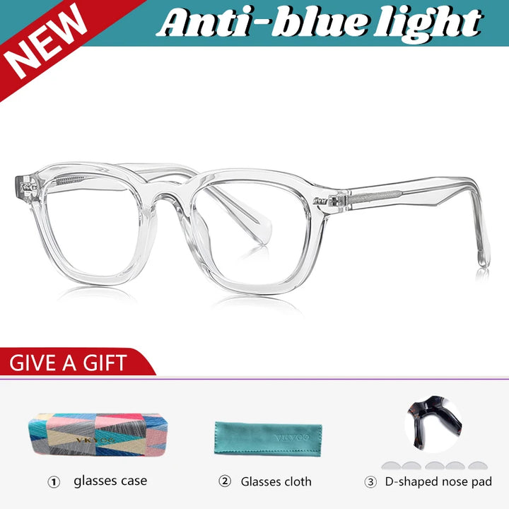 Vicky Unisex Full Rim Square Tr 90 Titanium Reading Glasses 97015