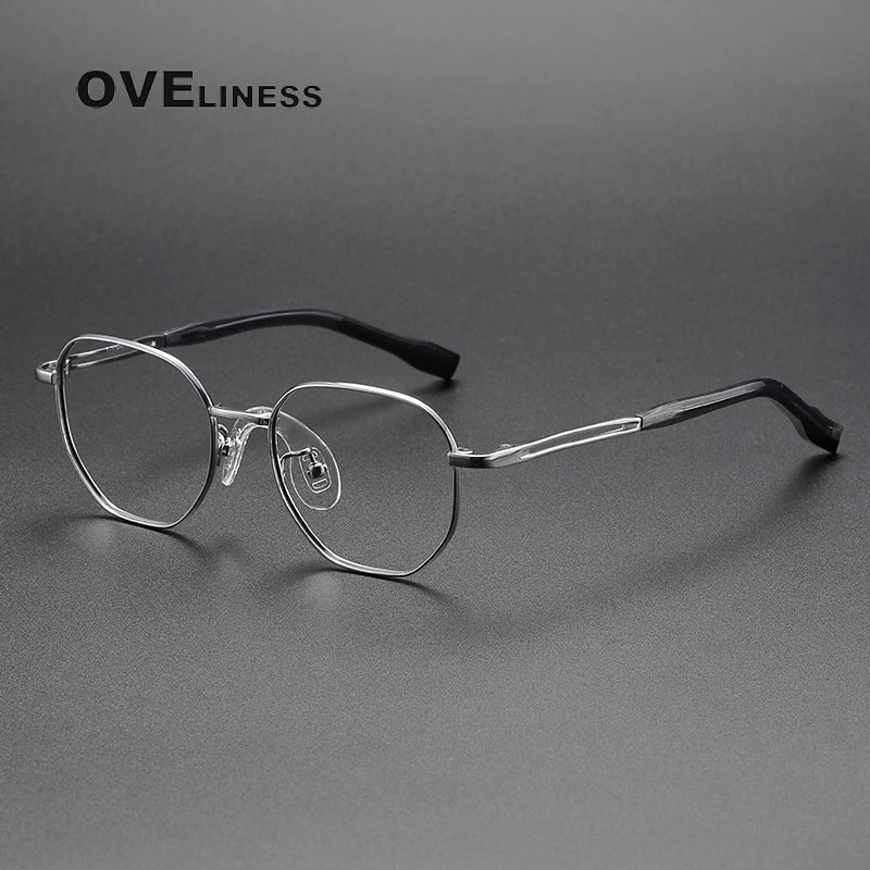 Oveliness Unisex Youth's Full Rim Oval Titanium Eyeglasses  O80942 Full Rim Oveliness silver  