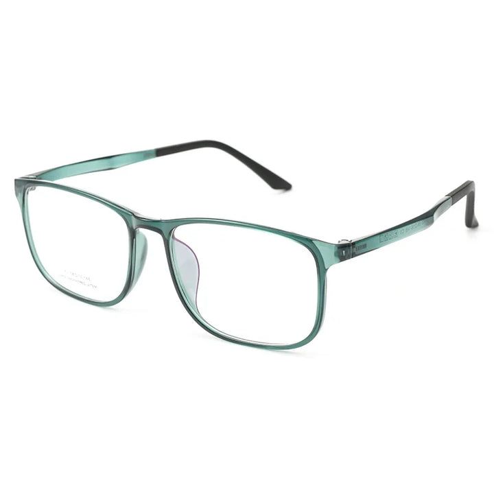 Yimaruili Men's Full Rim Big Square Ultem Steel Eyeglasses 361063