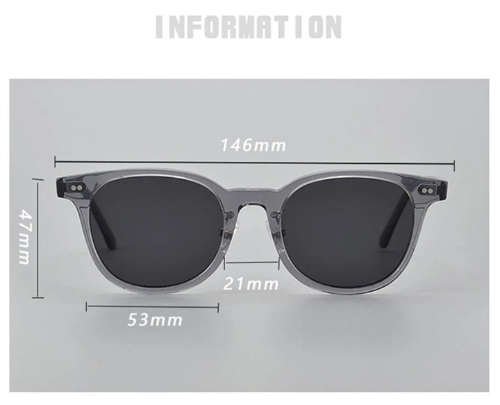 Black Mask Unisex Full Rim Square Acetate Polarized Sunglasses 1003 Sunglasses Black Mask   