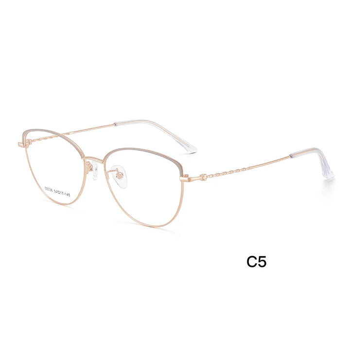 Gmei Optical 35036 women's cat eye alloy prescription eyeglasses — view 6