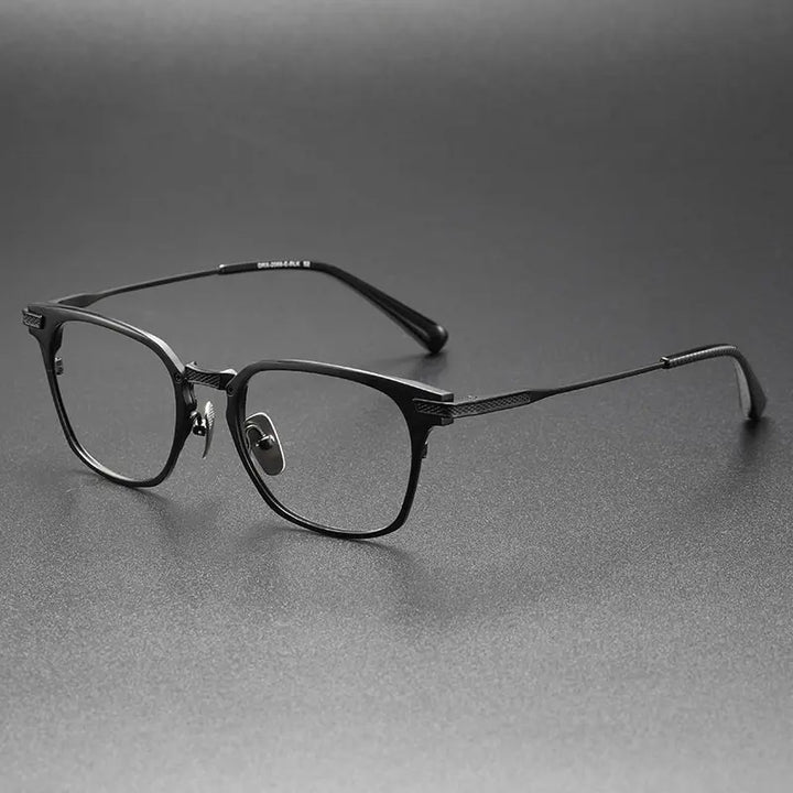 Bobbie Unisex Full Rim Square Titanium Eyeglasses D2068