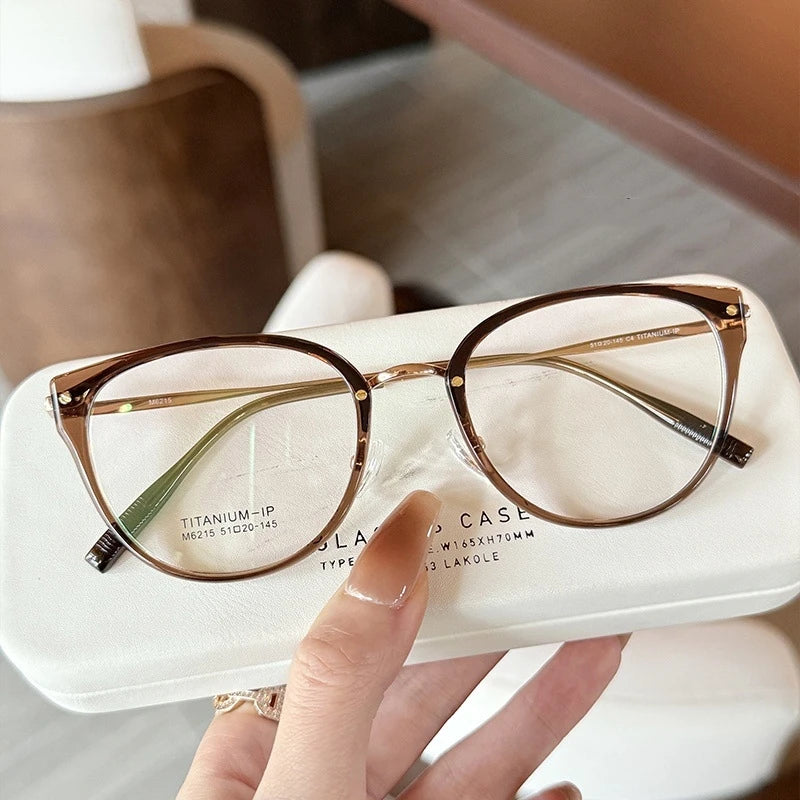 Yimaruili Women's Full Rim Cat Eye Tr 90 Titanium Eyeglasses 62159